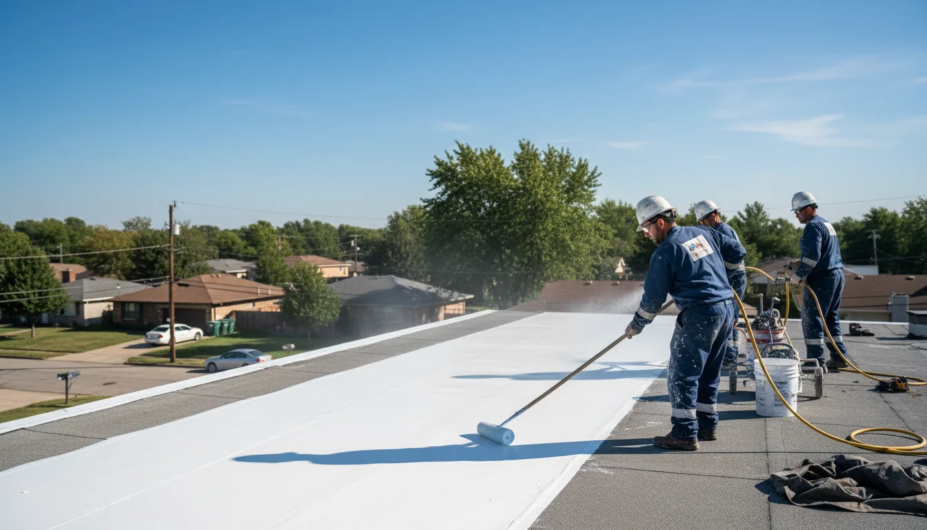 Commercial roof coating in Seaton, IL near me